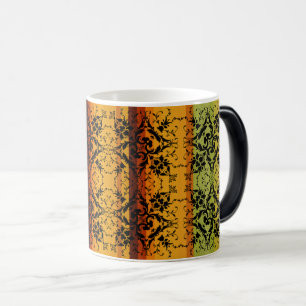 Vintage Bloom: Blommigt Silhouette Mönster Magisk Mugg