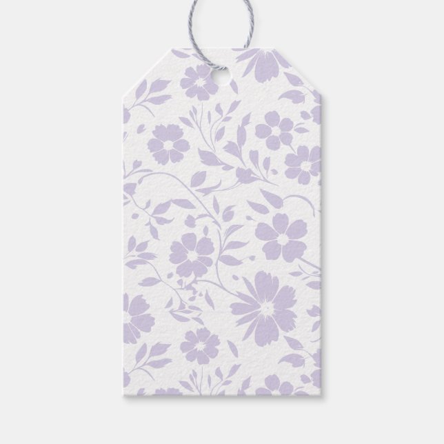 Vintage Bloom Dammult Lavendel - Neutral Presentetikett (Framsidan)