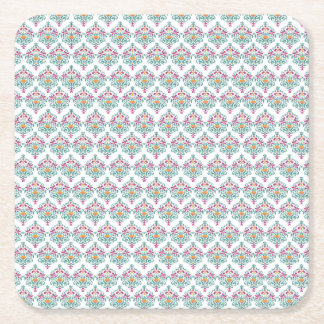 Vintage Bloom: Elegant blomsterglasunderlägg i dam Underlägg Papper Kvadrat