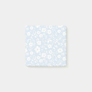 Vintage Bloom Neutral - Pulverblå Post-it Block