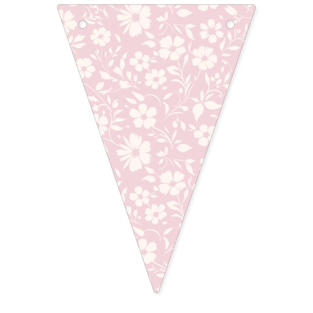Vintage Bloom Neutral - Rosabränd Vimplar (Första flaggan)