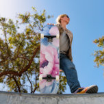 Vintage Bloom Pastel Petals Vattenfärg Mini Skateboard Bräda 18,5 Cm<br><div class="desc">Dreamy,  elegant och serene pastel rosa och blå vattenfärgblommor.</div>