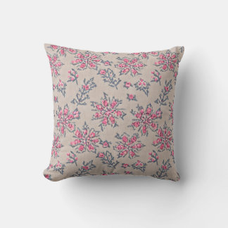Vintage Bloom Rosa Blommor Kastkudde Kudde