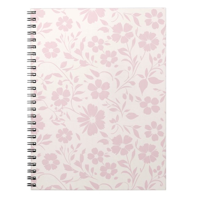 Vintage Bloom Rosé - Neutral Anteckningsbok (Framsidan)