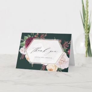 Vintage blooms blomsterbröllop tackkort kort