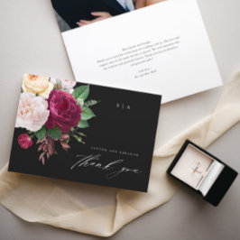 Vintage blooms blomsterbröllopsfoto tack kort