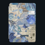 Vintage Blue Aesthetic ipad cover - Butterfly & Mo iPad Mini Skydd<br><div class="desc">Gå in i en värld av drömma blåtoner med den här vintagens estetiska iPad Smart Cover. Med en magisk kollage av fjärilar, måne, blommigt inslag, tidningsutskrifter och konstnärliga skisser är det här höljet perfekt för alla som kärlekar en romantisk och nostalgisk vibe. Designad för iPad 7, 9-tumsskärmen, denna lätta vikt,...</div>