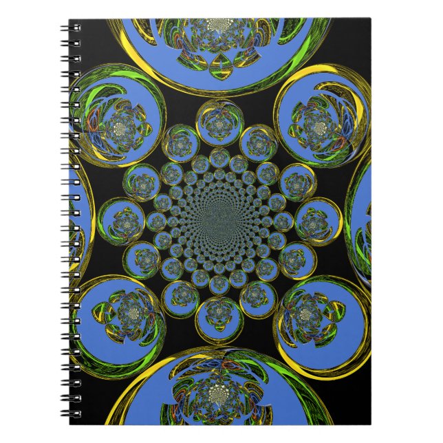 Vintage Blue Anteckningsbok Med Spiral (Framsidan)
