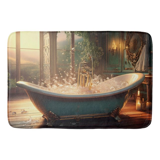 Vintage Blue Bathtub Badrumsmatta (Framsidan)
