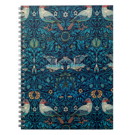 Vintage Blue Bird av William Morris Anteckningsbok