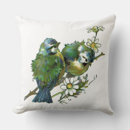 Vintage Blue Birds Kudde