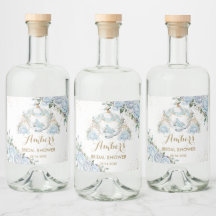 Vintage Blue Blommigt Princess Pumpkin Carriage