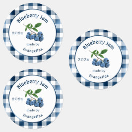 Vintage Blue Blueberry Sylt Canning Klistermärke