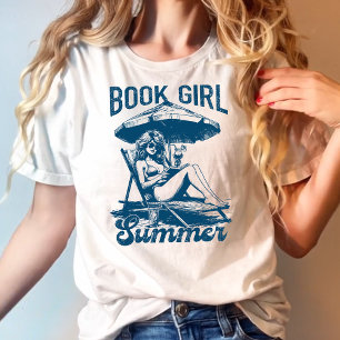 Vintage Blue Bok Girl Summer T Shirt