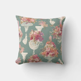Vintage Blue Bouquet Kudde