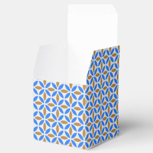Vintage Blue Brown Barcelona Petals Geometric Presentaskar