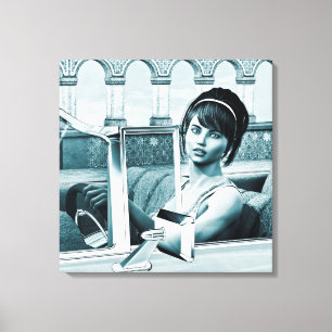 Vintage Blue Canvastryck