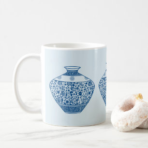 Vintage Blue Chinoiserie Ginger Burk Vas Kaffemugg