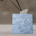 Vintage Blue Distress Whitewzed Marble-look Kakelplatta<br><div class="desc">Vintage blå,  plågad vitling,  marmor-tittar dekorativ platta.</div>