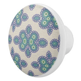 Vintage Blue Dreams Ceramic Knob Knopp