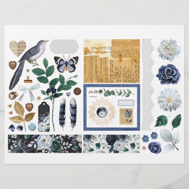 Vintage Blue Ephemera Collection (Framsida)