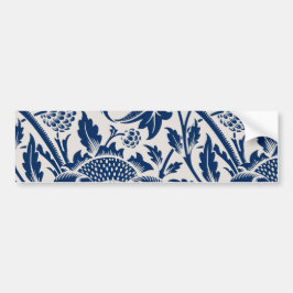 Vintage Blue Flower Mönster Bildekal