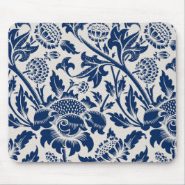 Vintage Blue Flower Mönster Musmatta