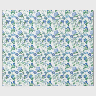 Vintage Blue Flowers Presentpapper