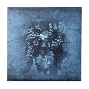 Vintage Blue Graps Plaster Kakelplatta