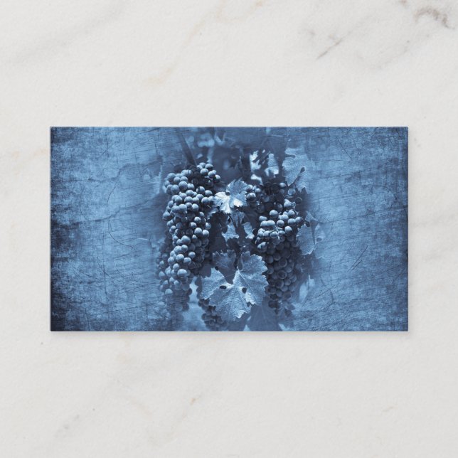 Vintage Blue Graps Plaster Visitkort (Framsida)