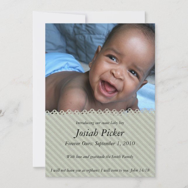 Vintage Blue Grått Inbjudningar (Framsida)