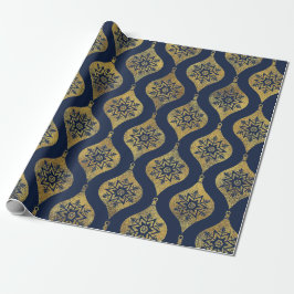 "VINTAGE BLUE & GULD ORNAMENT" PRESENTPAPPER