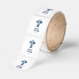 Vintage Blue Jesus Kor Christianity Heliga Vatten Runt Klistermärke