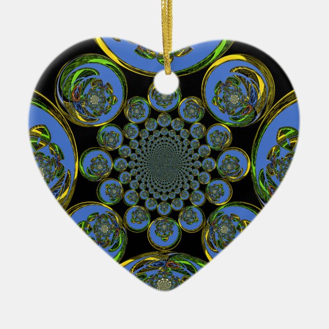 Vintage Blue Julgransprydnad Keramik (Framsidan)