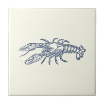 Vintage Blue Lobster på Elfenbenskusten