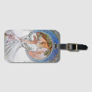 Vintage Blue Måne Goddess Bagagebricka