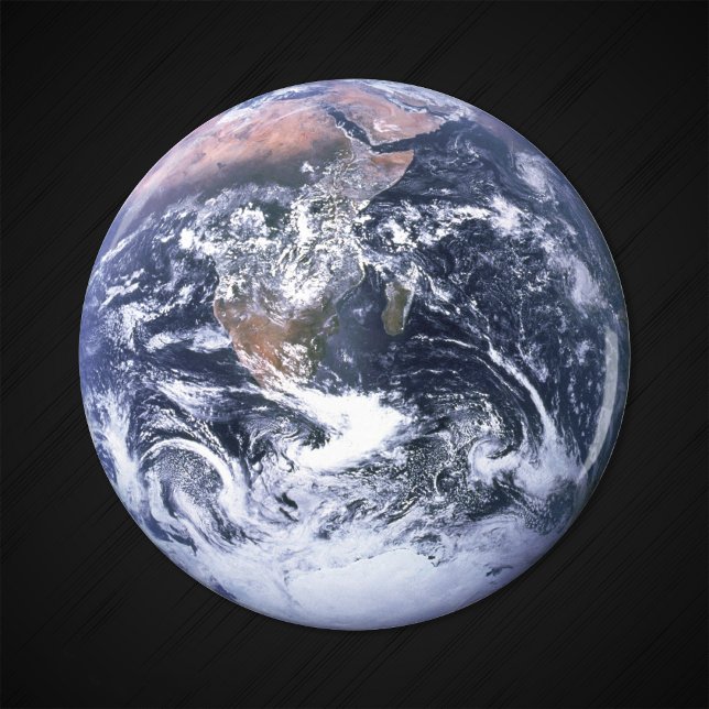 Vintage Blue Marble Earth Photo Magnet (Skapare uppladdad)