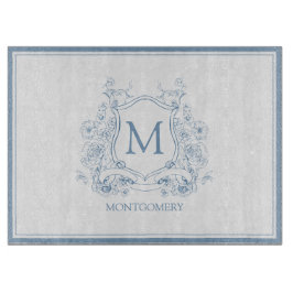 Vintage Blue Monogram-Vapensköld