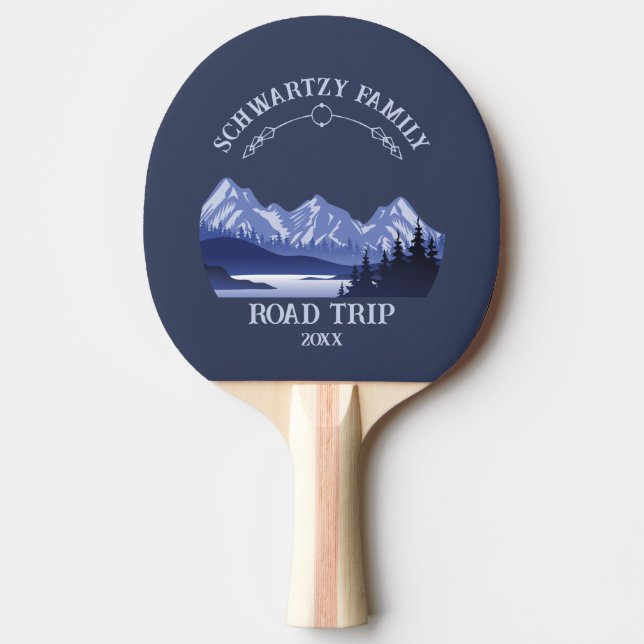 Vintage Blue Mountain Sjö Sunset Pingisracket (Framsidan)