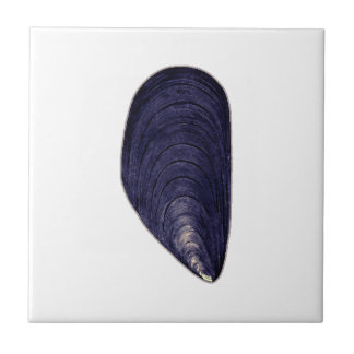 Vintage Blue Mussel Kakelplatta
