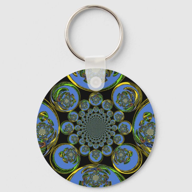 Vintage Blue Nyckelring (Framsida)