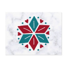 Vintage Blue och Red Scandinavian Star