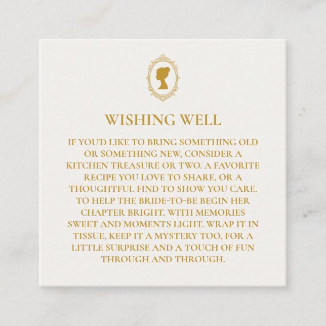 Vintage Blue Regency Cameo Bridal Shower  Tilläggskort (Framsida)