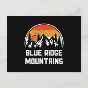 Vintage Blue Ridge Mountains Natur Utomhus Vandrin Meddelande Vykort
