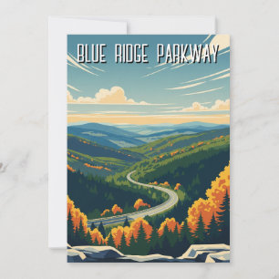 Vintage Blue Ridge Parkway Souvenir Julkort