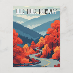 Vintage Blue Ridge Parkway Souvenir Vykort