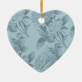 Vintage Blue Ro Julgransprydnad Keramik