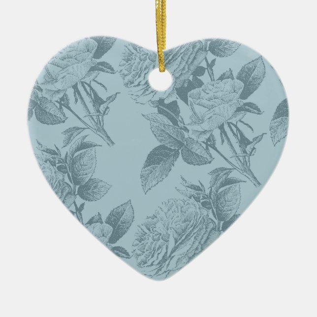 Vintage Blue Ro Julgransprydnad Keramik (Framsidan)