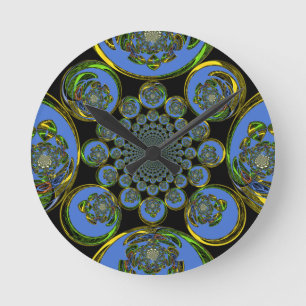Vintage Blue Rund Klocka
