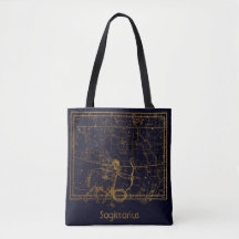 Vintage Blue Sagittarius Zodiac Astrology-tecken